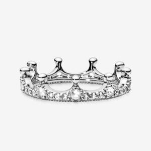 Pandora crown silver 925 ring princess size 56
